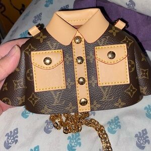 Brown and Tan Designer Mini Bag
